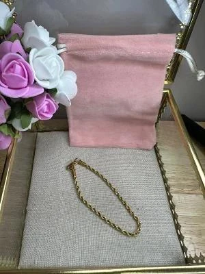 Pulseira torcida de elo de corda - Brilho banhado a ouro 18K e aço inoxidável – photo 4
